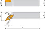 PRAMET Drehwerkzeughalter ISO SVHBL 1616 H 11 – Linkslauf, Schraubklemmung, 100 mm