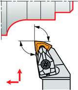 PRAMET Drehwerkzeughalter ISO DWLNL 2020 K 06 – Linkslauf, 125 mm, für 80° Trigon-Wendeplatten