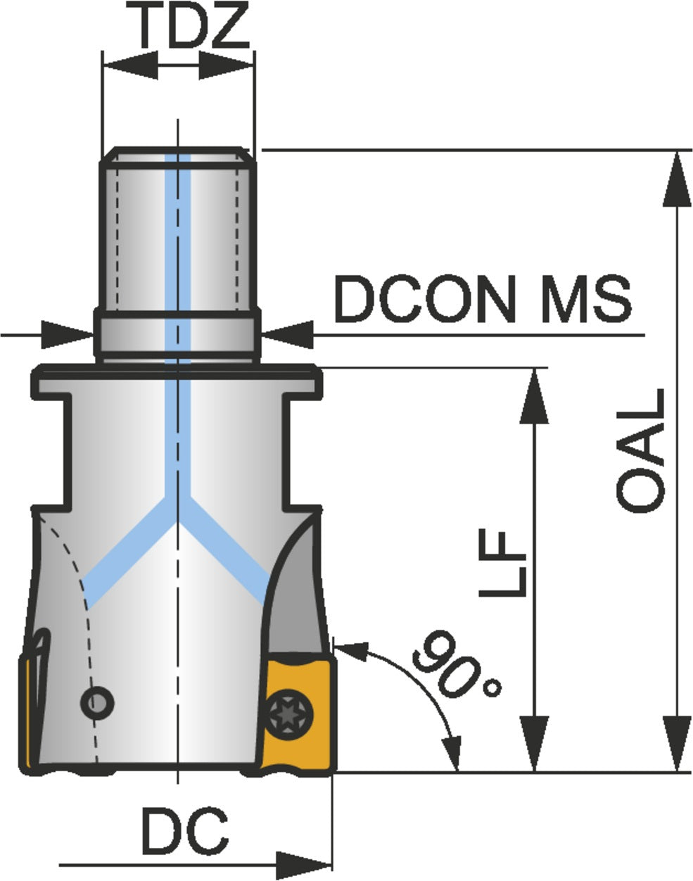 PRAMET Schulterfräser ECON LN D.100mm Aufsteckfräser DIN 8030-A für LNGX/LNGU Wendeschneidplatten