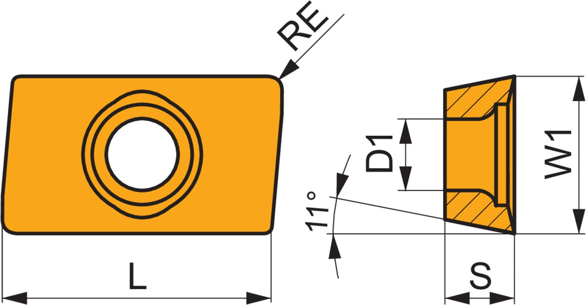 Dormer Pramet Fräswendeschneidplatte APMT 1604PDER-F M8330 PVD-beschichtet, 10er-Pack