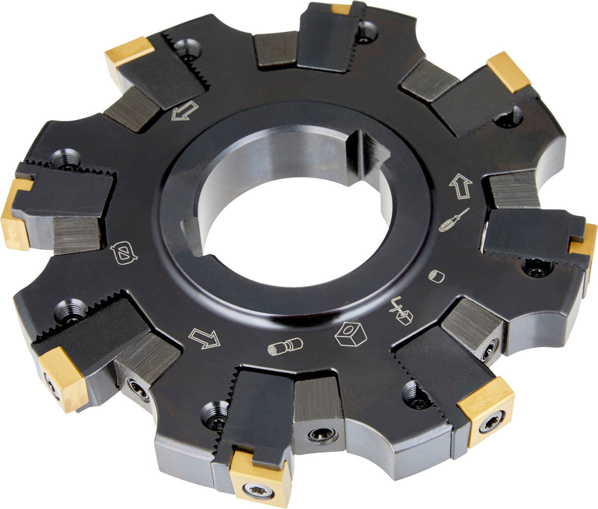 PRAMET Scheibenfräser S90CN 125 mm mit Wendeplattenaufnahme für tiefe Nuten