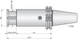 PRAMET Kombi-Fräsersteckdorn DIN 69871 Ø27 mm FMH4 – Präzise Werkzeugaufnahme