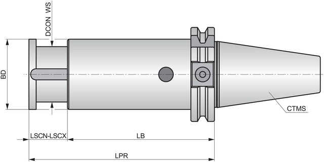 PRAMET Kombi-Fräsersteckdorn DIN 69871 Ø27 mm FMH4 – Präzise Werkzeugaufnahme