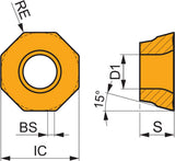 PRAMET Fräswendeschneidplatte ODKT 0505ADFR-F M8310 PVD-beschichtet 10 Stk.