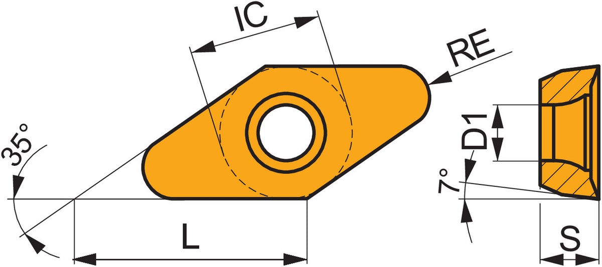 PRAMET Fräswendeschneidplatte VCGT 220530F-FA:HF7 – 10 Stück, 35° Rhombisch, 3 mm Eckenradius
