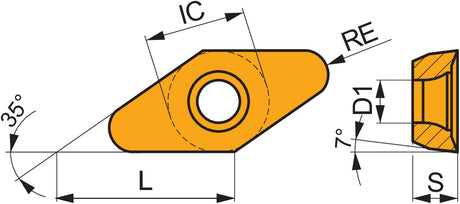 PRAMET Fräswendeschneidplatte VCGT 220530F-FA:HF7 – 10 Stück, 35° Rhombisch, 3 mm Eckenradius