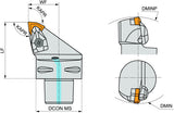 PRAMET Klemmhalter ISO C4-DWLNL-27050-08 mit Polygonkupplung, 40 mm, Linkslauf