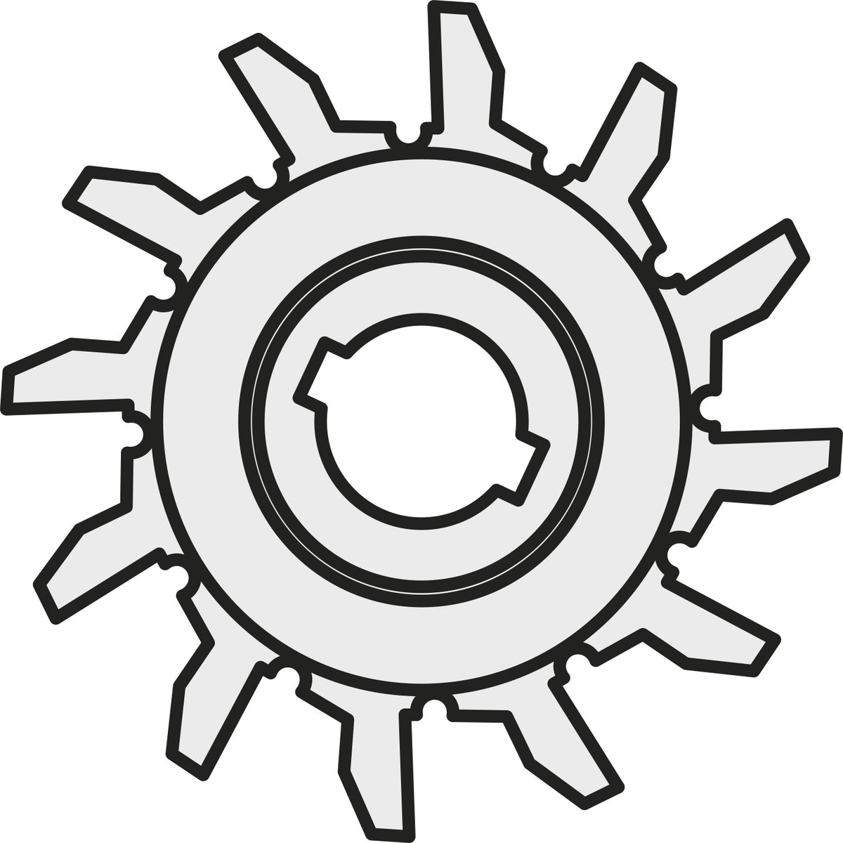 PRAMET Ersatzteil ISO 1121 für Abstechwerkzeuge – Präzisionsteil 55,7g