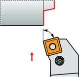 PRAMET Drehwerkzeughalter ISO PSKNL 2525 M 12 – Linkslauf, 150 mm, Kniehebelklemmung