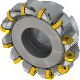 PRAMET Planfräser ISO 100A08R-S45ON06-C D.32mm Schneid-D.110,8mm – Doppelt negative Geometrie, 8 Wendeplatten