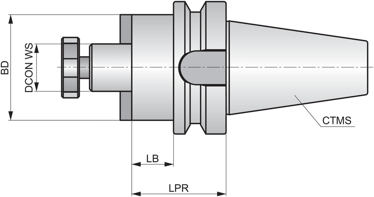 PRAMET Messerkopfaufnahme ISO BBT.40ADB-FMH1.16.040 mit Plananlage, D.16mm