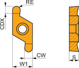 Dormer Pramet Drehwendeschneidplatte X61 0602-R100 MT-CVD beschichtet