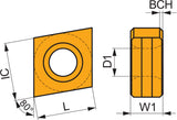 Dormer Pramet Wendeschneidplatte CNHQ 1005AZTN:M8330 PVD-beschichtet