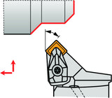 Klemmhalter ISO C4-DSSNL-27042-12 von Dormer Pramet – 40 mm mit Polygonkupplung für Linkslauf