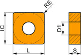 PRAMET Drehwendeschneidplatte SNMG 120404E-FM:T7325, MT-CVD beschichtet