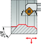 PRAMET Bohrstange ISO S20S-SSSCL 09 D.20mm Linkslauf – Schraubklemmung für Wendeschneidplatten SC.. 09T3..