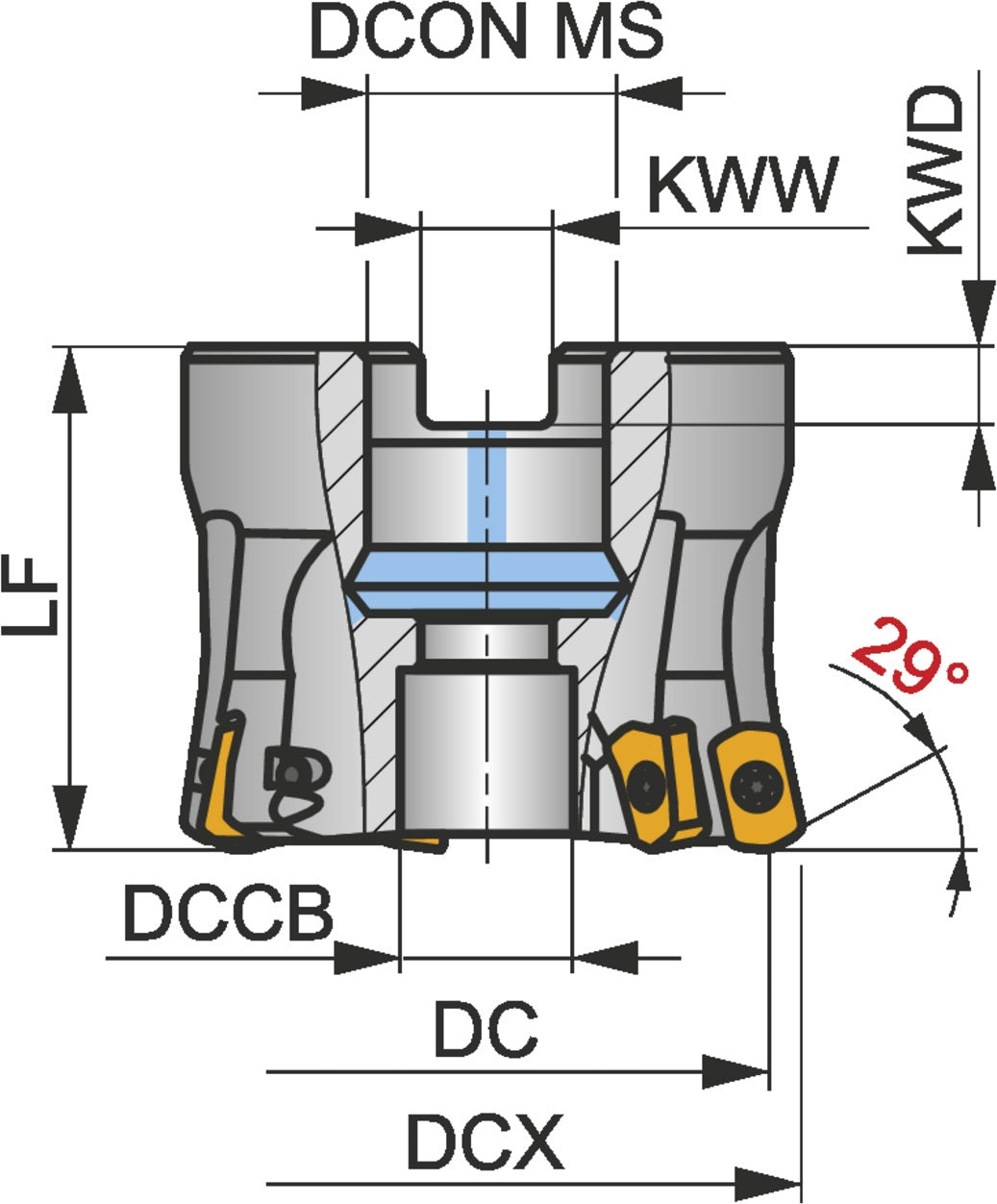 PRAMET Schulterfräser ISO 40A05R-SMOBN10-C D.16mm Rechtslauf Schneid-D.40mm