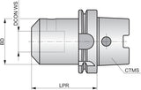 PRAMET Weldon-Schaftfräserhalter HSK.100A-W.20.100, HSK-A-W, 20 mm Spann-Ø, 100 mm Auskragung