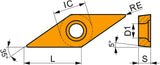 Dormer Pramet Drehwendeschneidplatte VBMT 110202E-UR TT310 PVD beschichtet Gold