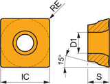 PRAMET Fräswendeschneidplatte SDKT 1205AESN-FM M8330 PVD-beschichtet, 10er-Pack