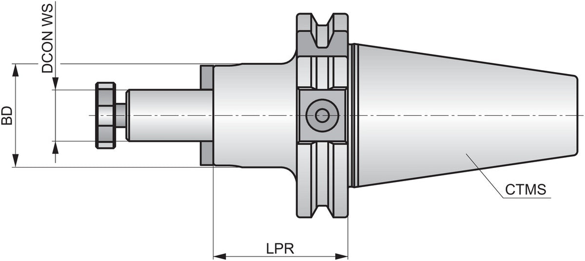PRAMET Quernut-Aufsteckfräseraufnahme DIN 69871, 16 mm SpannØ, 32 mm Grundkörper