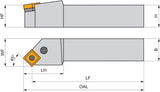 PRAMET Drehwerkzeughalter ISO PSSNL 2020 K 12 Linkslauf – Klemmhalter für SN.. 1204..
