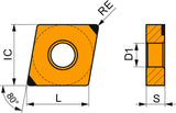 Dormer Pramet Drehwendeschneidplatte CNGA 120404 CBN TB310 – 2 Stk. für Hartdrehen