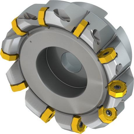 PRAMET Planfräser ISO 100A08R-S45ON06-C D.32mm Schneid-D.110,8mm – Doppelt negative Geometrie, 8 Wendeplatten