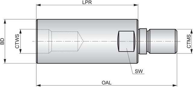 PRAMET Fräseraufnahme ISO AT.M10-IHA.M10.035 – Grundkörper 18 mm, Auskraglänge 35 mm