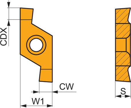 PRAMET Drehwendeschneidplatte X61 0602-080 MT-CVD beschichtet für Stech- und Dreharbeiten