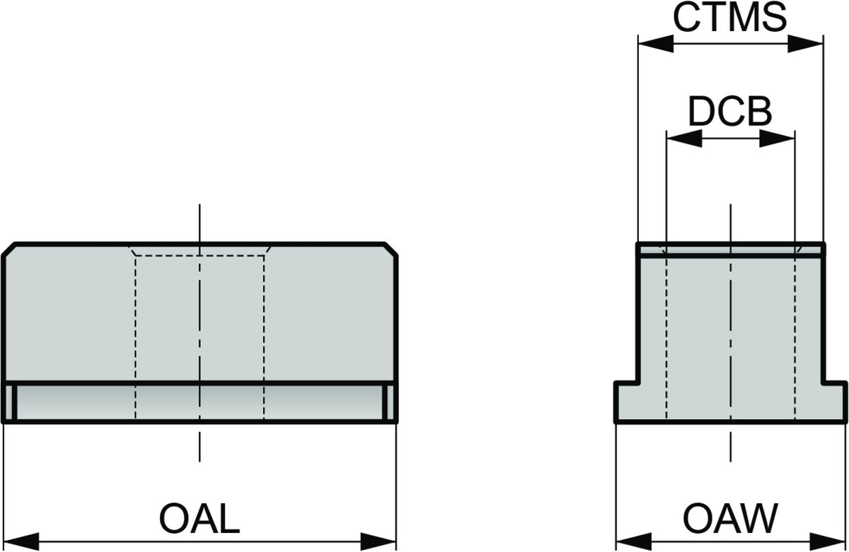 PRAMET Klemmbacke ISO PS.16-12 – Spannbacke mit 6 mm Bohrungsdurchmesser für Schraubstock