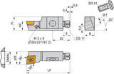 PRAMET Kassettenwerkzeug ISO SCLCR 10 CA-09, Bohrungs-D. 40 mm, verstellbar, Schraubklemmung