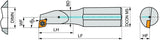 PRAMET Bohrstange ISO E0608H-SELPL 05 D.8mm Linkslauf – Schraubklemmung für EP.. 0502.. Wendeschneidplatten