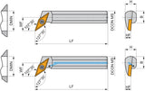 PRAMET Bohrstange ISO A16R-SVQBL 11 D.16mm Linkslauf für Wendeschneidplatten