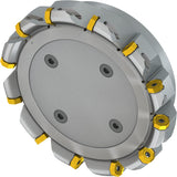 PRAMET Planfräser ISO 100A08R-S45ON06-C D.32mm Schneid-D.110,8mm – Doppelt negative Geometrie, 8 Wendeplatten