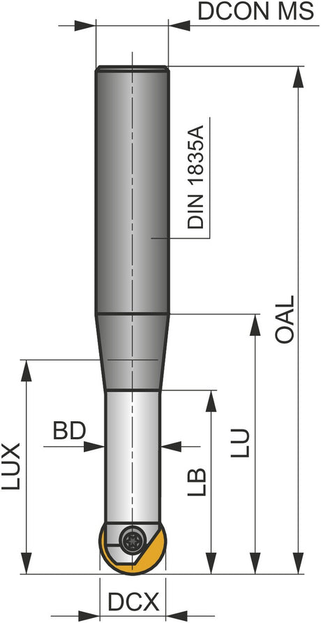 PRAMET Kopierschaftfräser ISO PPH-16/02-025-P08 D.8,5mm Schneid-D.16mm