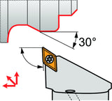 PRAMET Klemmhalter ISO C3-SDJCL-22040-11 mit Polygonkupplung, Linkslauf, 32 mm