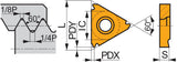 Dormer Pramet Gewindedreh-Wendeschneidplatte TN 16NR080UN:T8030 PVD – 5 Stk.