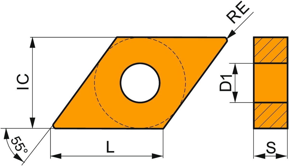 Dormer Pramet Drehwendeschneidplatte DNMG 110408E-FM:T8415 PVD-beschichtet