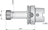 PRAMET ER Spannzangenfutter HSK.100A-CC.ER32.100 – 50 mm Grundkörper, 100 mm Auskraglänge
