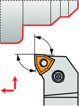 PRAMET Drehwerkzeughalter ISO PWLNL 1616 H 0604 – Linkslauf, 100 mm, für WN.. 0604.. Wendeschneidplatten