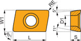 Dormer Pramet Fräswendeschneidplatte XPHT 160408F-FA:HF7 für Fasenfräser