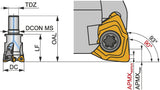 PRAMET Schulterfräser ISO 16A2R025M08-SWN04C-C: Ø16 mm, 90°, M08, für Plan- und Kopierfräsen