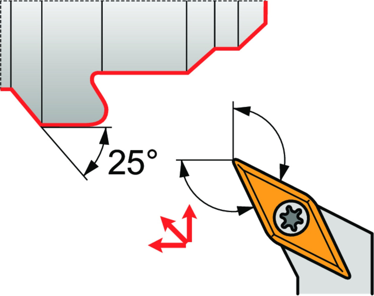 PRAMET Drehwerkzeughalter ISO SVPBL 2020 K 11 – Linkslauf, 125 mm, Schraubklemmung