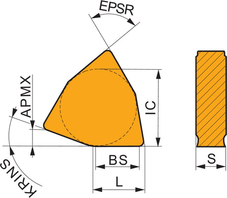 Dormer Pramet Wendeschneidplatte WNMF 201380-PM-S01:6630, 8mm Schnitttiefe, MT-CVD beschichtet