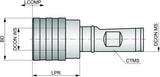 PRAMET Gewindeschneid-Schnellwechselfutter ISO AW.20-QTCC.M3.M14 mit Wedon-Schaft, 20 mm
