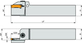 Dormer Pramet PRAMET Planeinstech-Werkzeug GL3-S2020KFR-12 Rechtslauf 12mm Einstechtiefe