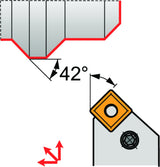 PRAMET Drehwerkzeughalter ISO PSSNL 2020 K 12 Linkslauf – Klemmhalter für SN.. 1204..