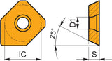 PRAMET Fräswendeschneidplatte ISO XDET 13T3AFER:8215 – 10 Stk., PVD-beschichtet, 4,4 mm Bohrung