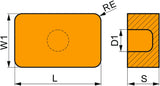 PRAMET Drehwendeschneidplatte LNMX 501432E:T9335 MT-CVD beschichtet 5 Stk.